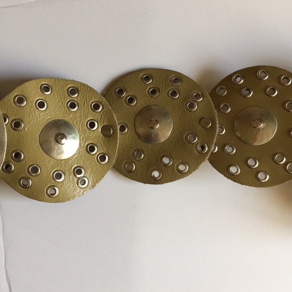 Moroccan Leather Belt Silver Buckle- tan main image 6